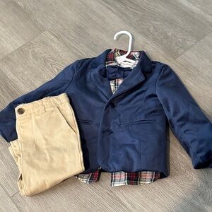 Tommy Bahama Kids Blazer in Deep Blue Set Pants Button Down Shirt Holiday Baby